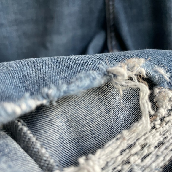 TOPSHOP HIGH RISE MOTO RIPPED KNEE JAMIE JEANS PETITE W:28 - Picture 4 of 5